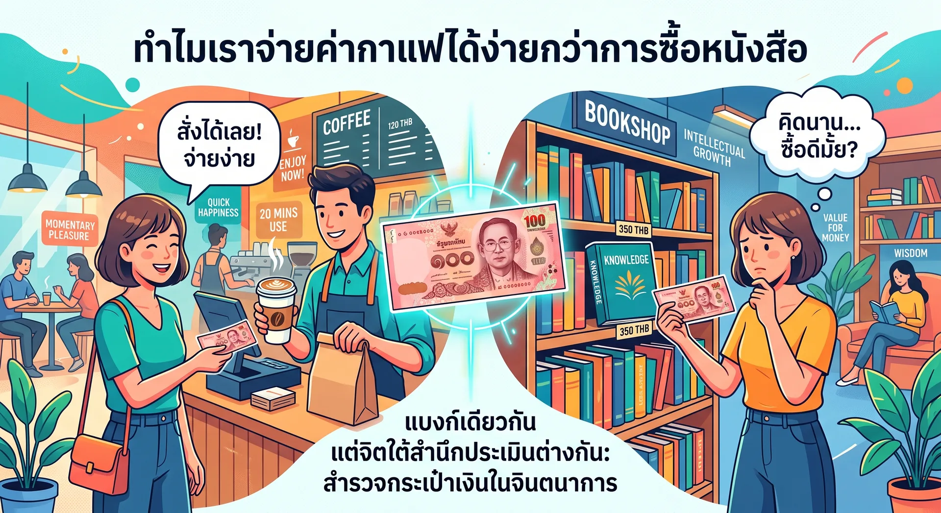 ทำไมเราจ่ายค่ากาแฟได้ง่ายกว่าการซื้อหนังสือ