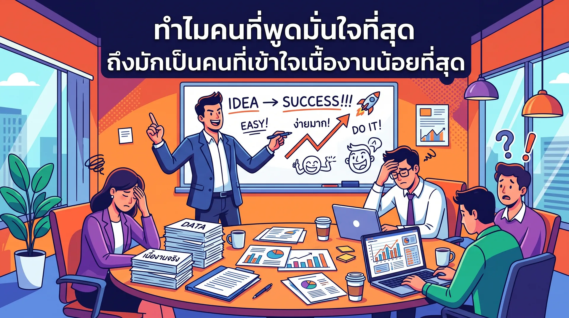 ทำไมคนที่พูดมั่นใจที่สุด ถึงมักเป็นคนที่เข้าใจเนื้องานน้อยที่สุด