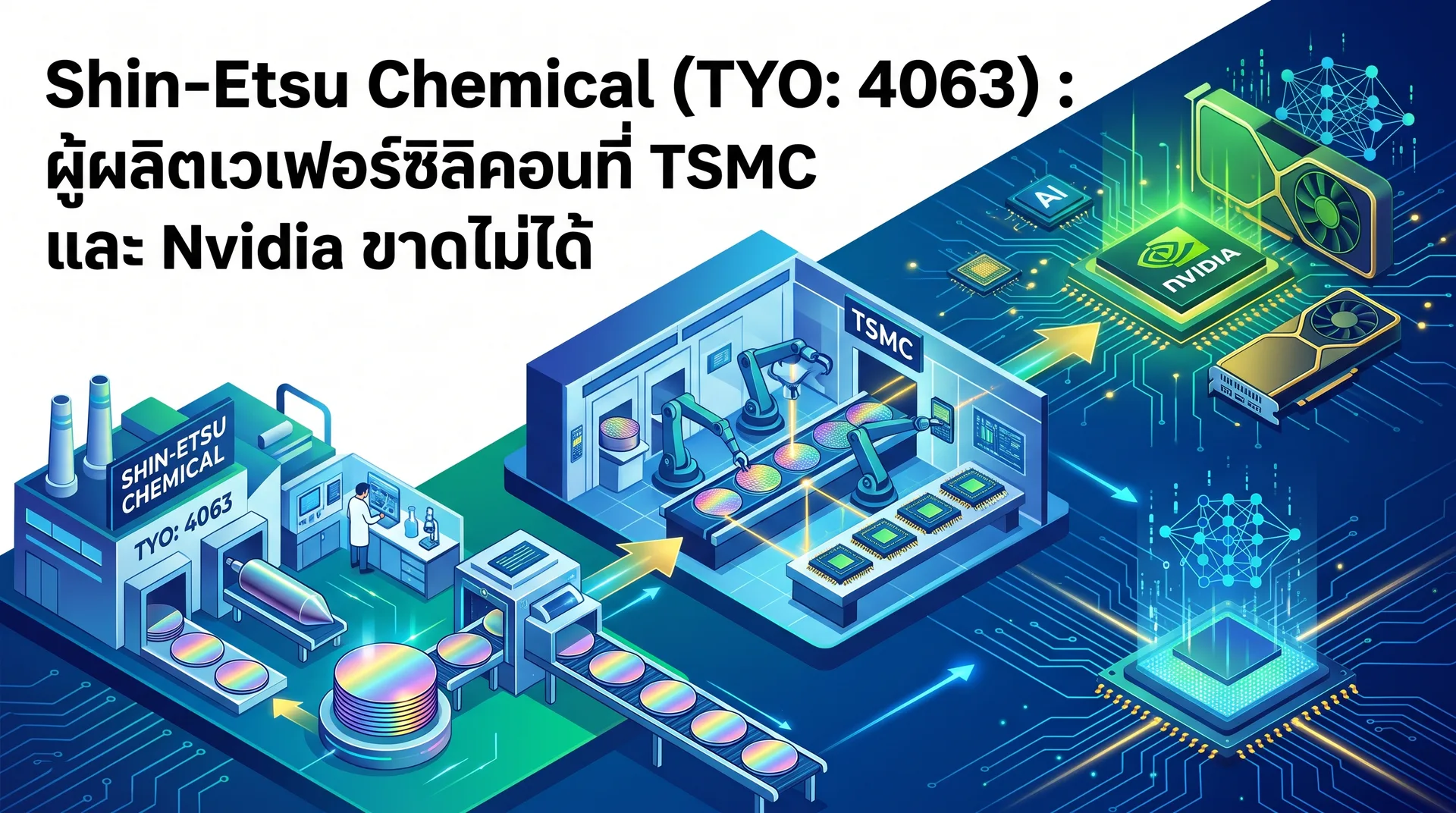 Shin-Etsu Chemical (TYO: 4063) : ผู้ผลิตเวเฟอร์ซิลิคอนที่ TSMC และ Nvidia ขาดไม่ได้